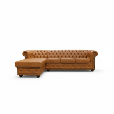 Chesterfield Ledersofa Sofa Couch Ecksofa Leder Sofa Garnitur Polster Ecke Sofas