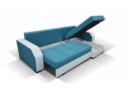 Design Ecksofa Bettfunktion Couch Leder Textil Polster Sofas Couchen Sofa Aris