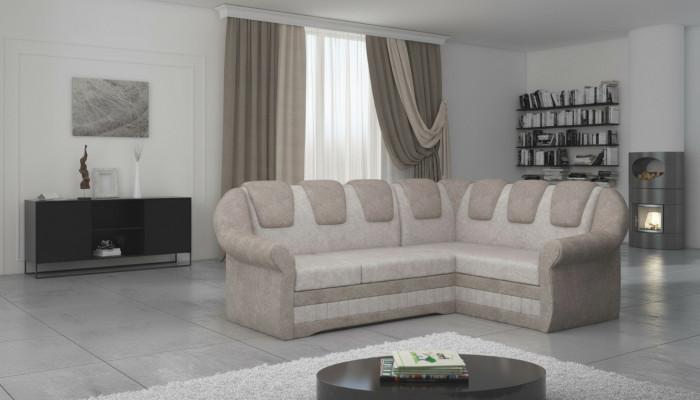 Design Ecksofa Sofa Bettfunktion Couch Schlafsofa Leder Polster Textil Sofas Neu