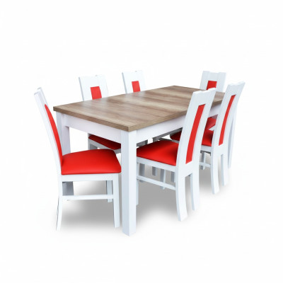 Tische Essgruppe Esszimmer Garnitur Tisch 6 Stühle Stuhl Set Holz