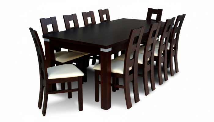 Tische Essgruppe Tisch 10 Stühle Esszimmer Garnitur Stuhl Set Holz