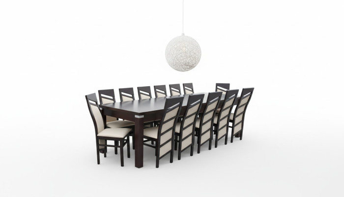 Design Esszimmer Garnitur Stuhl Set Tisch + 12 Stühle Essgarnituren