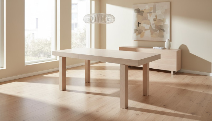 Ausziehbarer Design Holztisch Dekor Tisch Ess Wohnzimmer Holz Tische Massiv