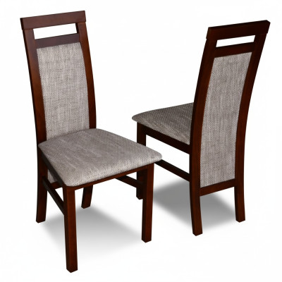 Luxus Design Polster Stuhl Stühle Sitz Lehn Massivholz Esszimmer Holz K75 NEU