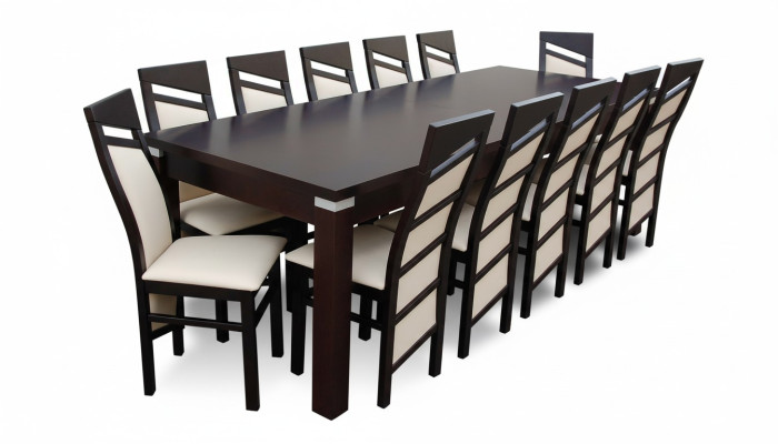 Design Esszimmer Garnitur Stuhl Set Tisch + 12Stühle Essgarnituren Tische Holz