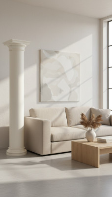 XXL Römische Stil 300cm Säule Design Säulen Luxus Einrichtung Haus Wohnung Neu
