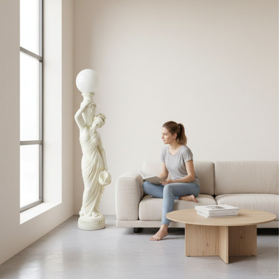 Wohnzimmer Stehlampe Leuchte Steh Leuchten XXL Design Lampe Figur Skulptur 6833