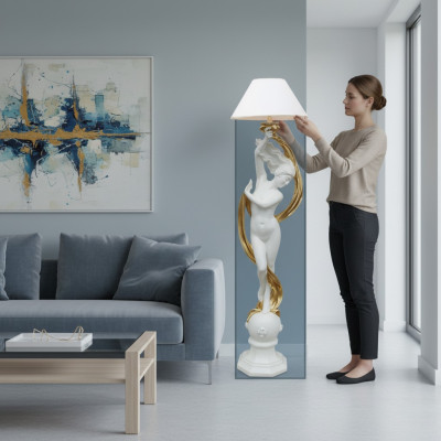 Stehleuchte Stand Leuchte Lampe Lampen Leuchten Design Figur Skulptur 200cm Neu