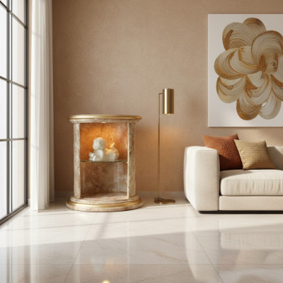 Vitrine Design Säule Schrank Vitrinen Regal Aufbewahrung Beleuchtet Säule Figur