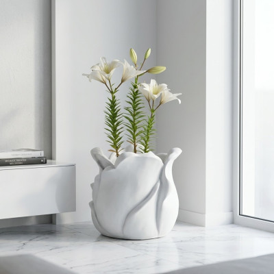 Blumenkorb Blumen Vase Gefäss Garten Terrasse Dekoration Statue