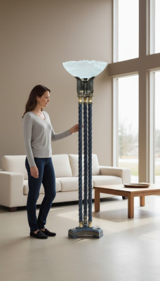 Stehleuchte Stand Leuchte Lampe Lampen Leuchten Design Figur Skulptur 185cm Neu