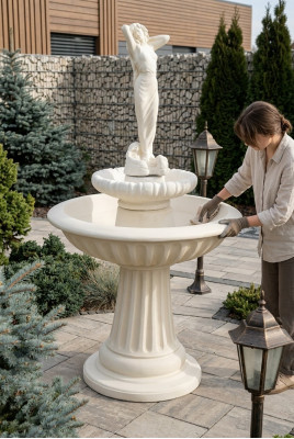 Zierbrunnen Springbrunnen Skulptur Brunnen Garten Fontaine Teich Neu Deko 172cm