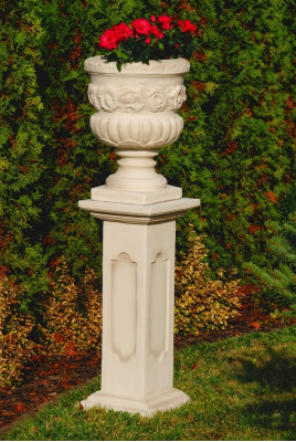 Blumenkorb Kasten Blumen Vase Gefäss Garten Terrasse Dekoration Statue Figuren