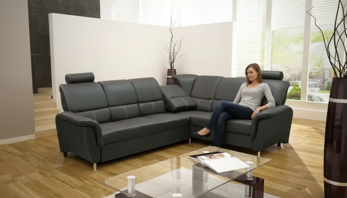 Wohnlandschaft Ecksofa Bettkasten Schlafsofa Sofa Polstersofa Couch Eck Sofas