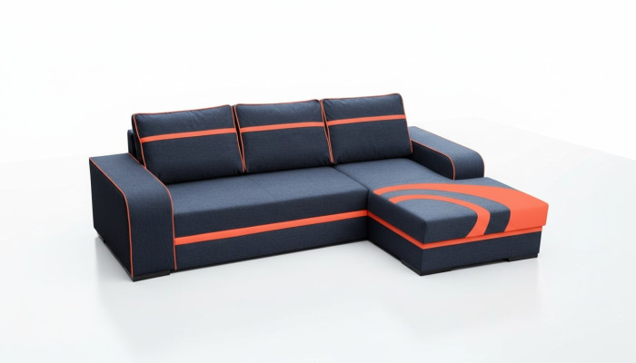 Schlafsofa Ecksofa Couch mit Bettfunktion und Polsterung - Moderne Garnitur mit Schlaffunktion NEU 