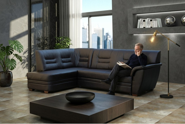 Wohnlandschaft Ecksofa mit Bettkasten Polstersofa Couch Eckcouch Sofa L-Form