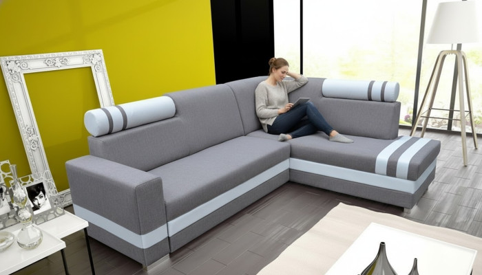 Design Ecksofa Couch Wohnlandschaft Schlafsofa Schlafsofa Eck Polster Sofa Neu