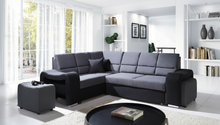 Sofa Schlafsofa Designer Sofa Bettfunktion Bettkasten Ecksofa Couch Sofas Textil