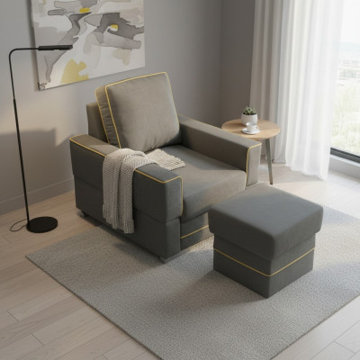 Sofa 1 Sitzer Couch Designer Textil Sofas Polster Neu Moderner Sessel