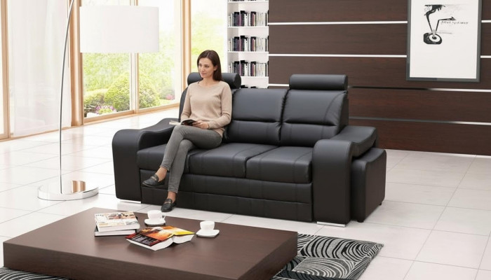 3 Sitzer Sofa Couch Polster Couchen Sofas 3 Sitzer mit Hocker Garnitur Polster