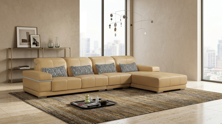 Couch Eck Sofa Leder Sitz Polster Garnitur Wohn Zimmer Landschaft Sofas