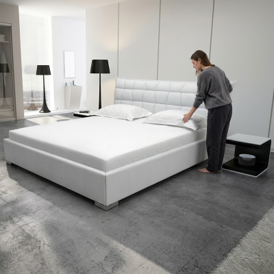 Leder Design Bett Doppel Betten Luxus Ehe Modernes Hotel Gestell Schlaf