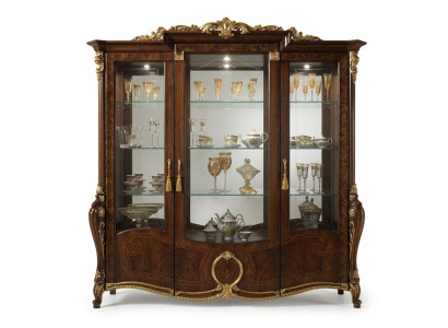 XXL Vitrine Glas Wandschrank Vitrinen Regal Barock Rokoko Stil Jugendstil XXL Vitrine Glas Wandschrank Vitrinen Regal Barock Rokoko Stil Jugendstil