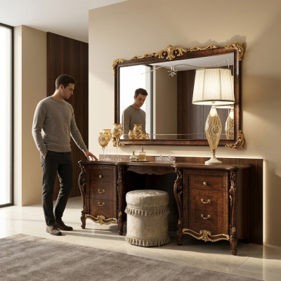 Luxus Klasse Schminktisch Schlafzimmer Kommode Italienische Möbel