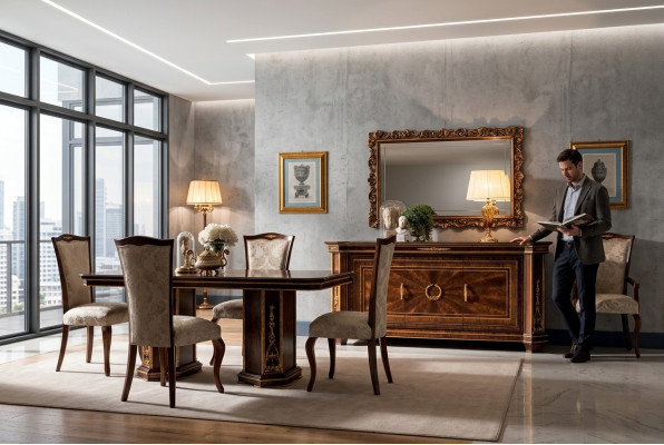 Kommode Spiegel Möbel Designer Rokoko Barock Jugendstil Klassisch