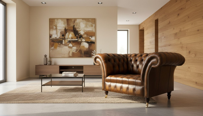 Chesterfield Leder Sofa 1 Sitzer Sofa Polster Sofas Design Luxus Couch Sofas Neu