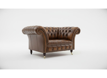 Chesterfield Leder Sofa 1 Sitzer Sofa Polster Sofas Design Luxus Couch Sofas Neu