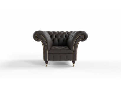 Chesterfield Design Sofa Sessel Couch Polster Luxus Textil Couchen 1 Sitzer #211