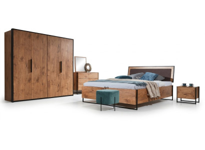 Komplettes Schlafzimmer Set Betten Kleiderschrank Bett Kommode Nachttisch Neu!