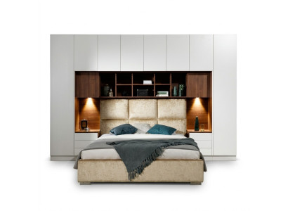 Schlafzimmer Bett Kleiderschrank Betten Bettgestell Polsterbett Bettrahmen Neu