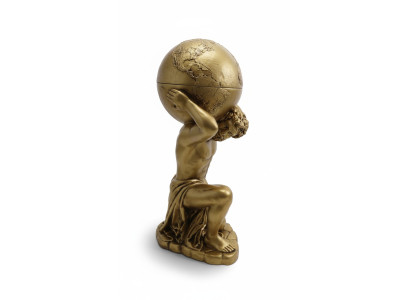 Antik Stil Klassischer Globus Atlas Minibar Bar Wein Regal Statue Skulptur Deko