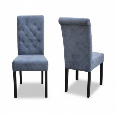 Blaue Chesterfield x8-er Stuhlgarnitur Designer Lehnstühle Moderne Sitzmöbel
