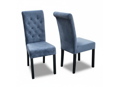 Exklusive x8 Blaue Chesterfield Sitzer Designer Stuhlgruppe Textil Sessel