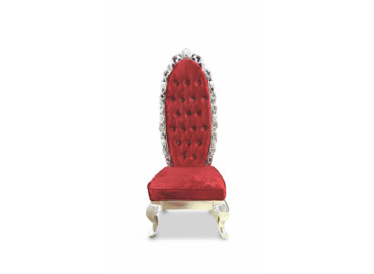 Roter Thron Sessel Königlicher Polster Sitz Antik Stil Stuhl Chesterfield Design