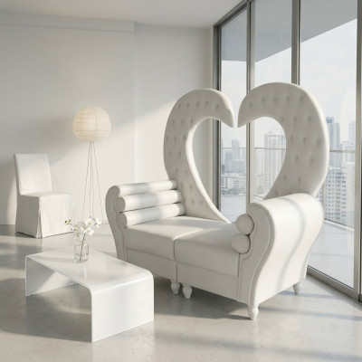 Sofa Königlicher Polster Chesterfield Samt 2 Sitzer Antik Stil Sessel Couchen