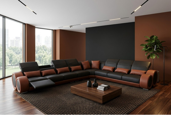 Design Eck Couch Polster Sofa Leder Sitz Garnitur Moderne Sofas Sitz Neu Couchen