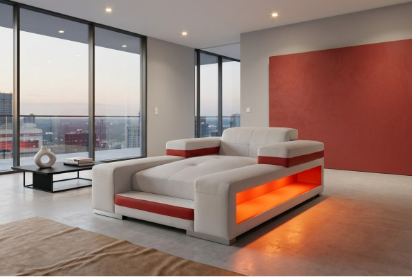 Modern Leder Komfort Liegen Liegesessel Relaxliege Chaiselongue Liege
