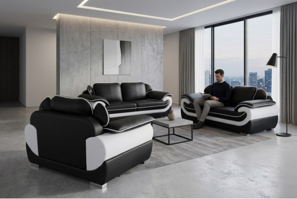 Wohn Couch Leder Sofa Polster Garnitur Eck Sofas Sitz Garnituren Neu Landschaft