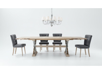 Design Esszimmer Esstisch Tisch 8 Sessel Stuhl Lehn Stühle Echt Holz
