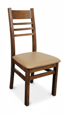 Sessel Stuhl Design Holz Polster Moderne Stühle Gastro Esszimmer 100% Leder