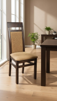 Stuhl 2x Stühle Gruppe Set Wohn Esszimmer Garnitur Holz Stil Textil Neu