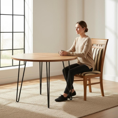 Design Stuhl Set 4x Sessel Holz Textil Polster Stühle Gastro Stoff Esszimmer