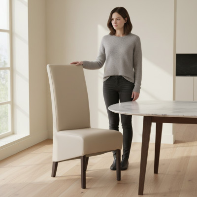 Design Stuhl 4x Sessel Stühle Set Gruppe 100% Leder Neu Esszimmer