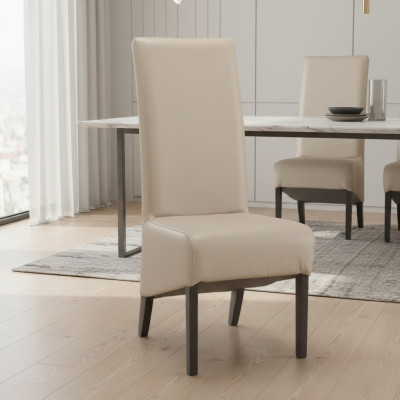 Set 6x Sessel Stuhl Design Holz Leder Polster Stühle Gastro Esszimmer Gruppe