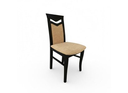 Design Set 6x Sessel Stuhl Holz Textil Polster Stühle Gastro Esszimmer Stoff