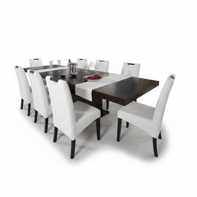 Komplett Set Esstisch + 4 Stühle Esszimmer Set Ess Gruppe Holz Tisch